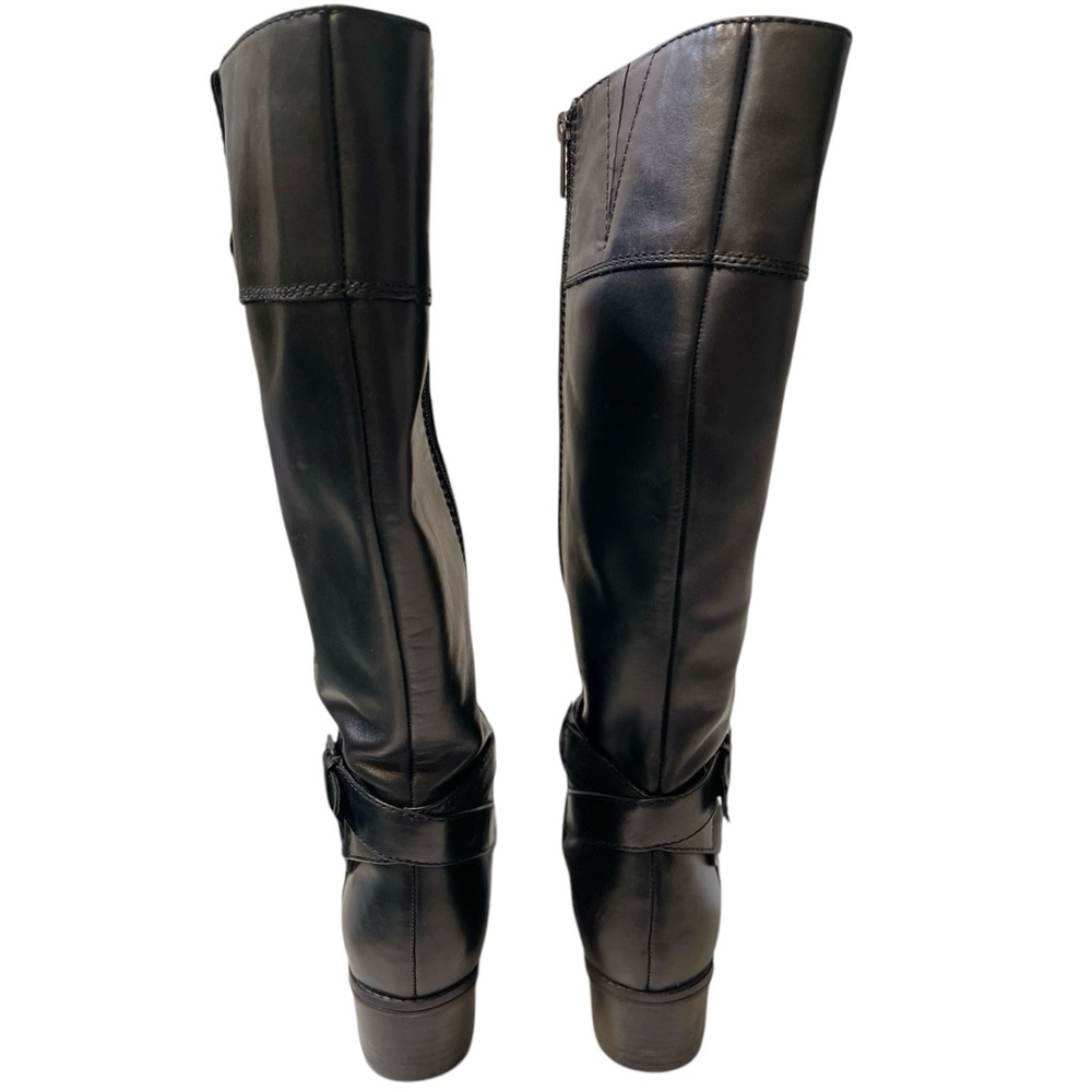 🎉 HP! ❤️ Bandolino Cazadora Black Leather Riding Boots - Picture 7 of 12
